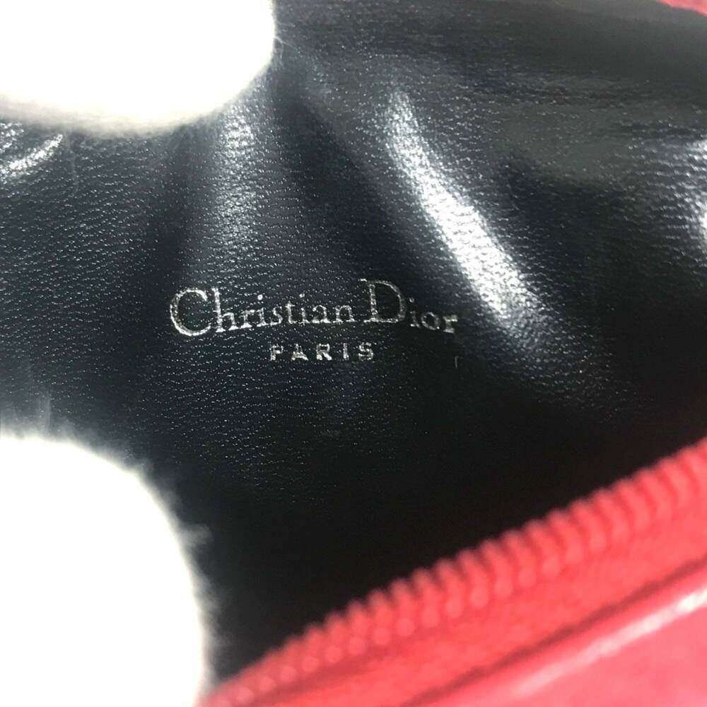 CHRISTIAN DIOR Red Leather Pochette Shoulder Bag - Picture 13 of 16